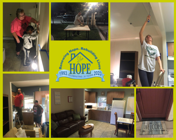 Hope Ministries and Totten Tubes service project images collage